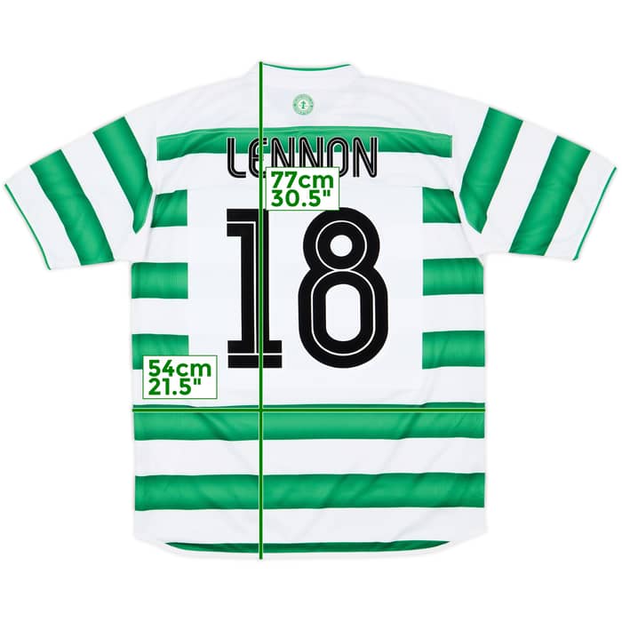 2003-04 Celtic Home Shirt Lennon #18 - 9/10 - (M)