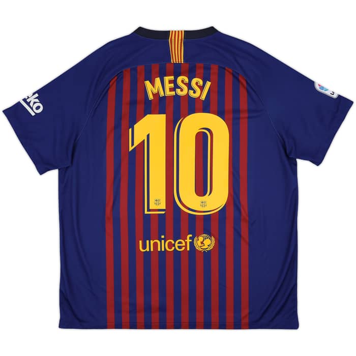 2018-19 Barcelona Home Shirt Messi #10 - 8/10 - (XXL)