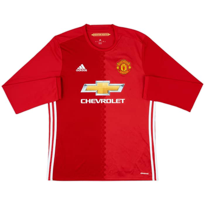 2016-17 Manchester United Home L/S Shirt Rooney #10 - 9/10 - (L)