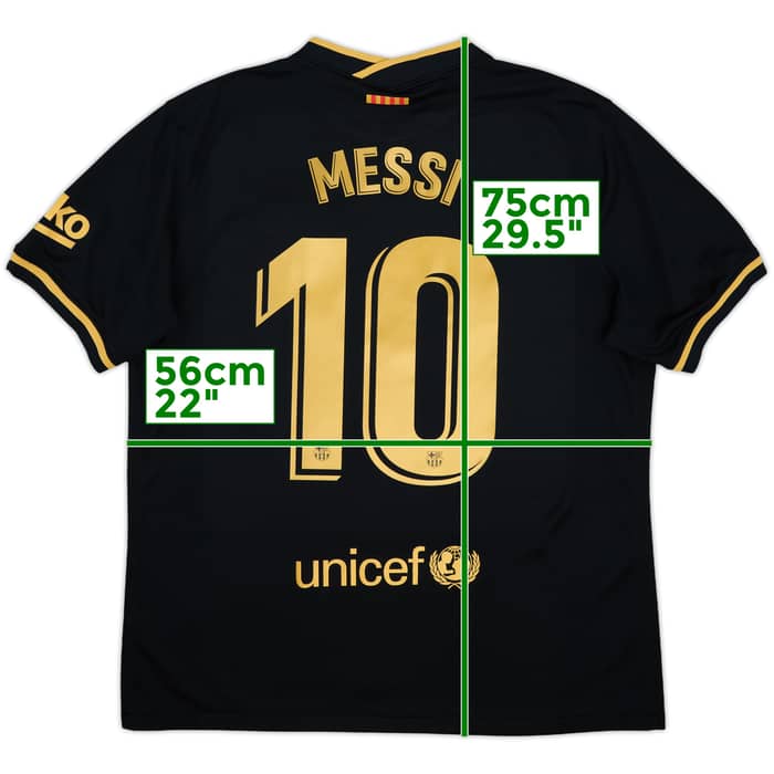2020-21 Barcelona Away Shirt Messi #10 - 9/10 - (XL)