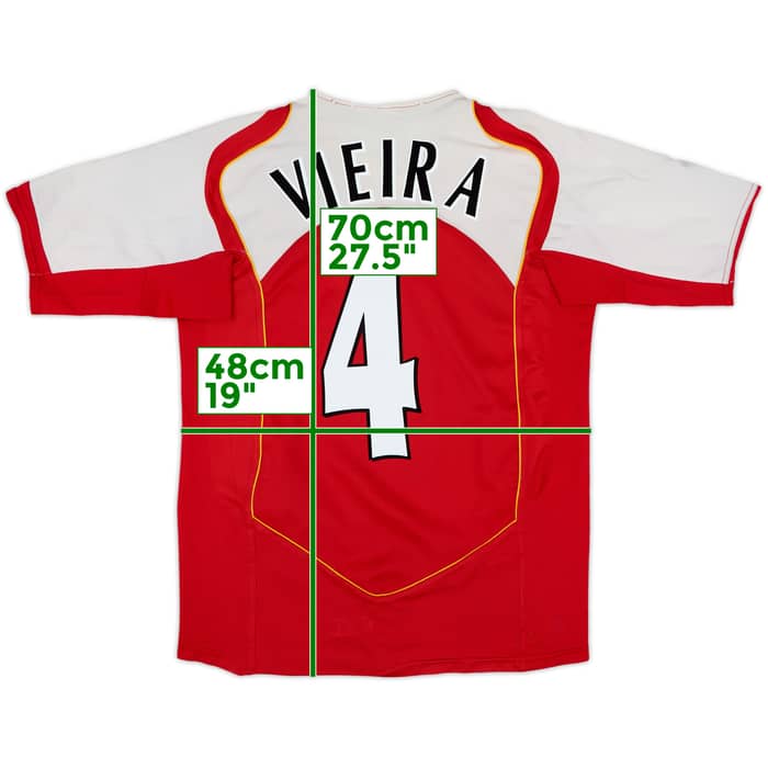 2004-05 Arsenal Home Shirt Vieira #4 - 6/10 - (M)