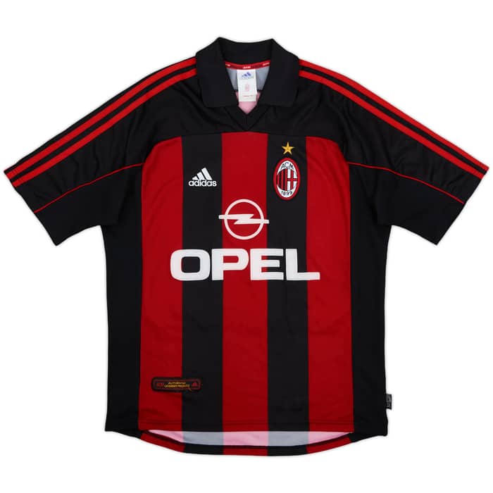 2000-02 AC Milan Home Shirt Maldini #3 - 9/10 - (M)