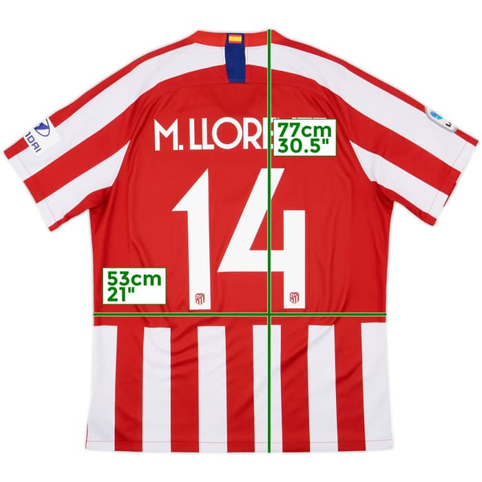 2019-20 Atletico Madrid Home Shirt M.Llorente #14 - 7/10 - (L)