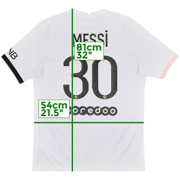 2021-22 Paris Saint-Germain Away Shirt Messi #30 - 7/10 - (M)