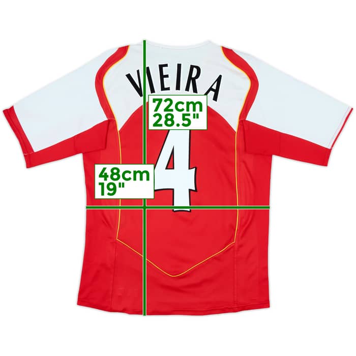 2004-05 Arsenal Home Shirt Vieira #4 - 7/10 - (S)