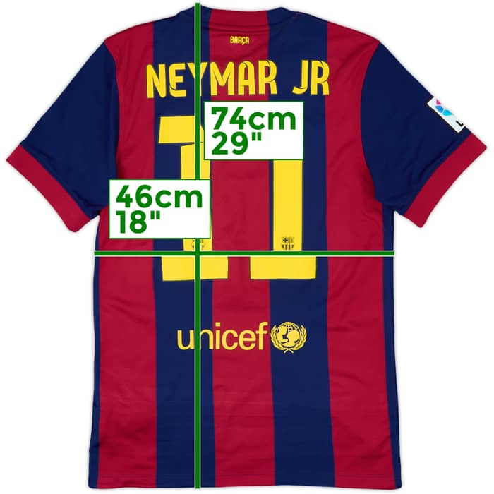 2014-15 Barcelona Home Shirt Neymar Jr #11 - 9/10 - (S)