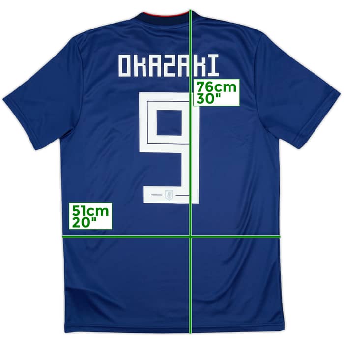 2018-19 Japan Home Shirt Okazaki #9 - 8/10 - (M)
