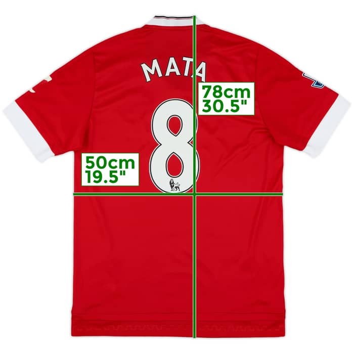 2015-16 Manchester United Home Shirt Mata #8 - 6/10 - (M)