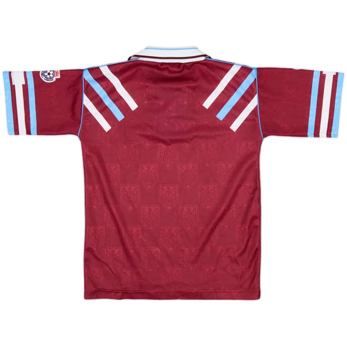 1991-92 West Ham Home Shirt & Shorts - 9/10 - (M.Boys)
