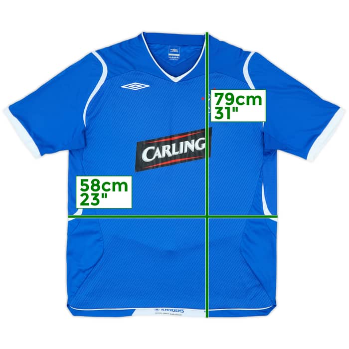 2008-09 Rangers Home Shirt - 7/10 - (XL)
