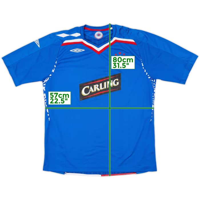 2007-08 Rangers Home Shirt - 5/10 - (XL)