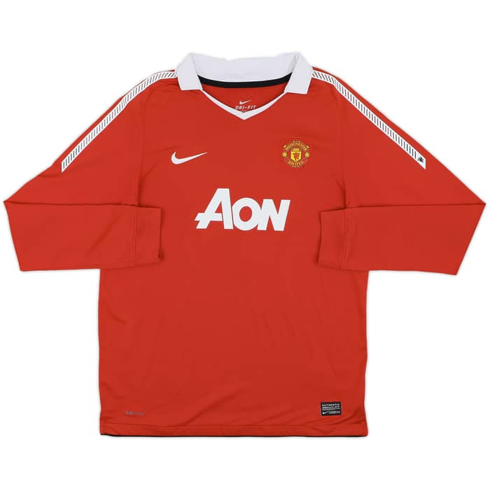 2010-11 Manchester United Home L/S Shirt Giggs #11 - 7/10 - (XL.Boys)