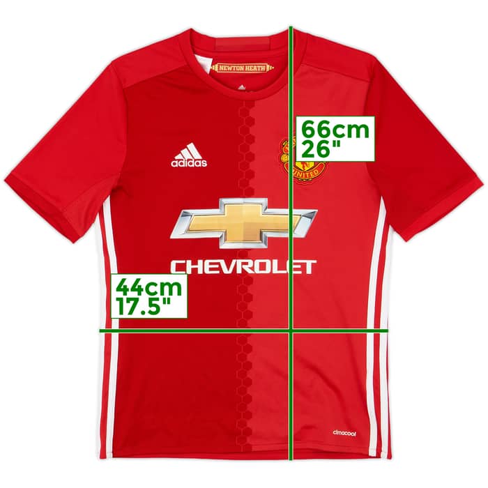 2016-17 Manchester United Home Shirt - 8/10 - (L.Boys)