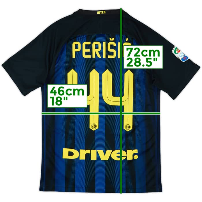 2016-17 Inter Milan Home Shirt Perisic #44 - 7/10 - (S)