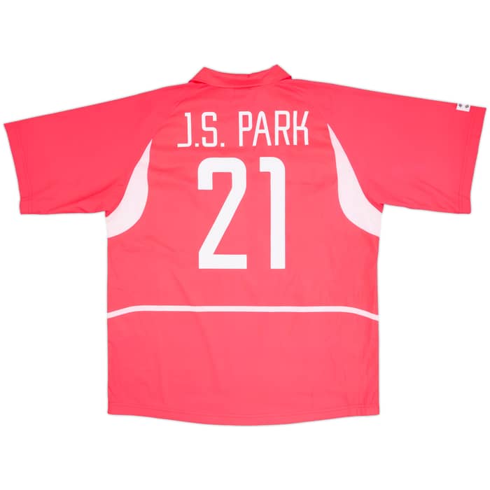 2002-03 South Korea Home Shirt J.S.Park #21 - 9/10 - (XXL)
