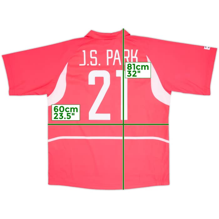 2002-03 South Korea Home Shirt J.S.Park #21 - 9/10 - (XXL)