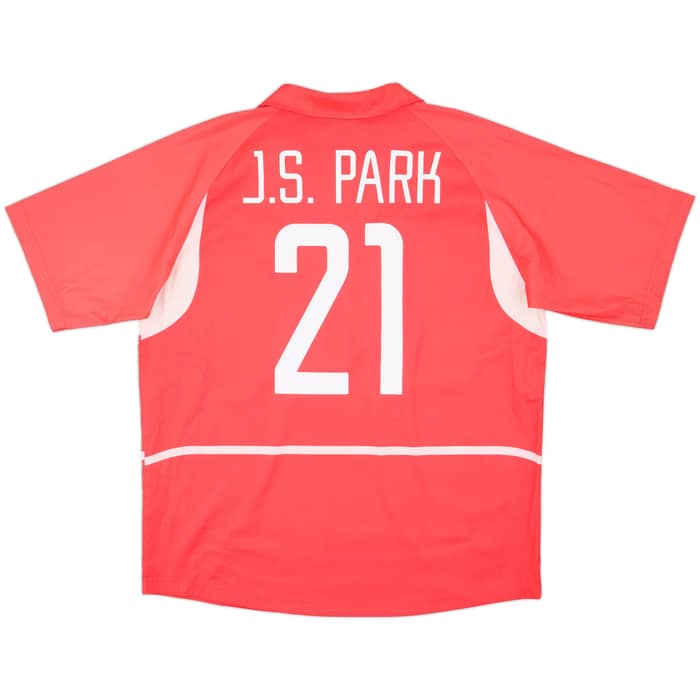 2002-03 South Korea Home Shirt J.S.Park #21 - 9/10 - (XL)