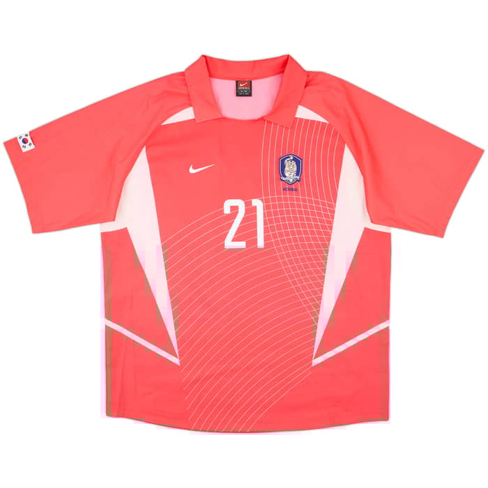 2002-03 South Korea Home Shirt J.S.Park #21 - 9/10 - (XL)