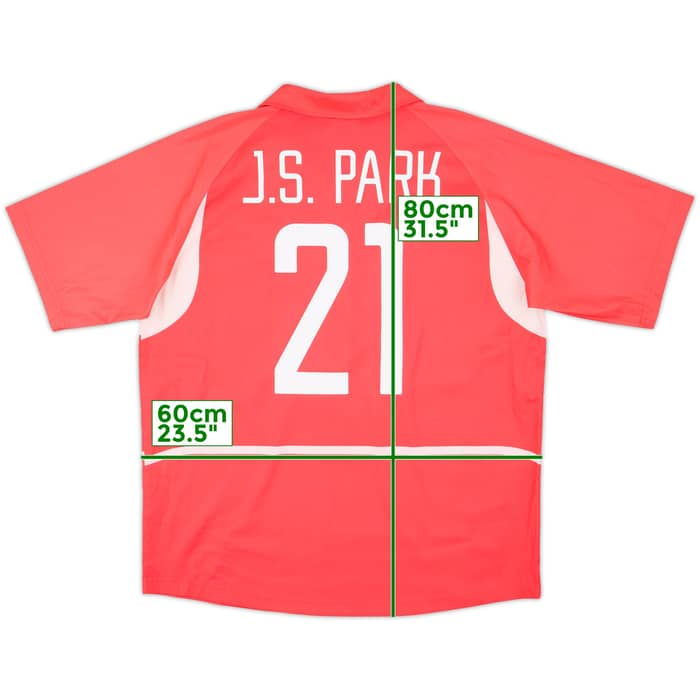 2002-03 South Korea Home Shirt J.S.Park #21 - 9/10 - (XL)