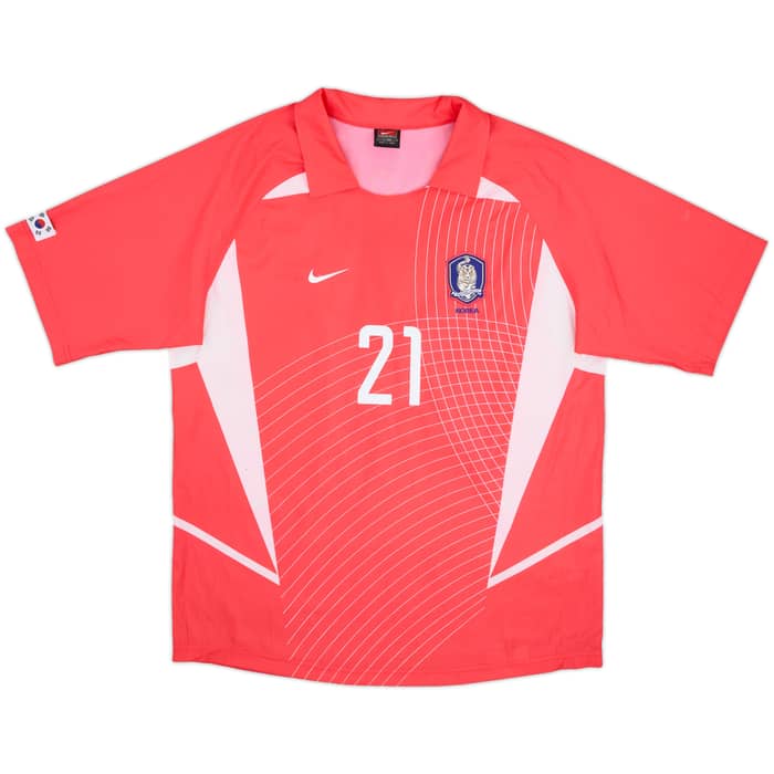 2002-03 South Korea Home Shirt J.S.Park #21 - 8/10 - (L)
