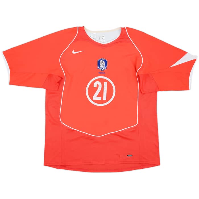 2004-06 South Korea Home Shirt J S Park #21 - 8/10 - (XL)