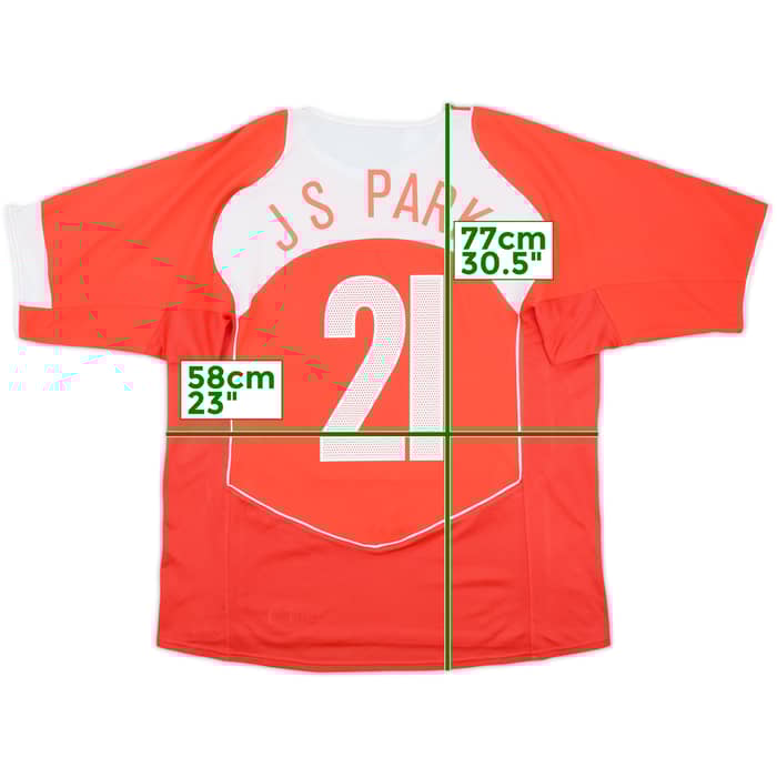 2004-06 South Korea Home Shirt J S Park #21 - 8/10 - (XL)