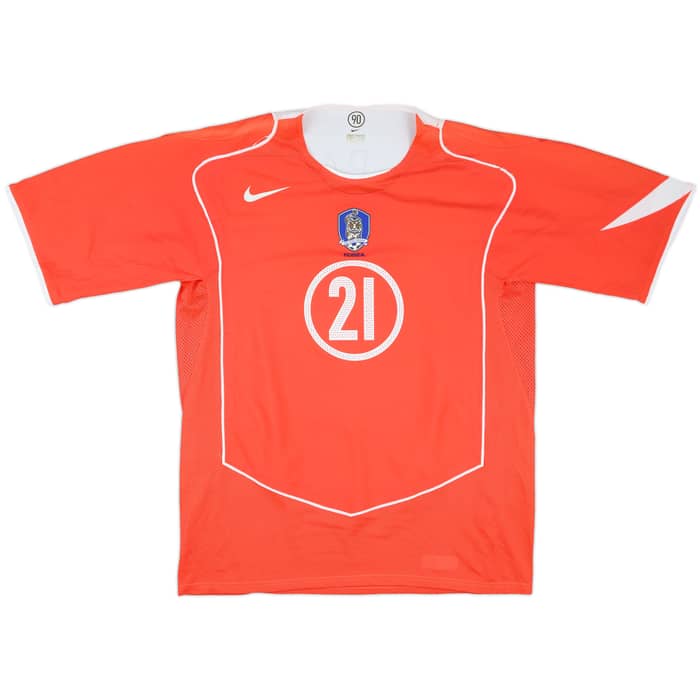 2004-06 South Korea Player Issue Home Shirt J S Park #21 - 7/10 - (XL)