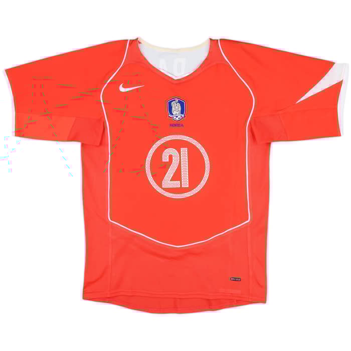 2004-06 South Korea Home Shirt J S Park #21 - 8/10 - (S)