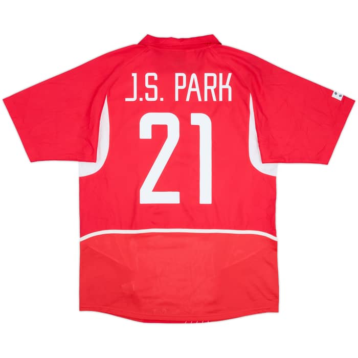2002-03 South Korea Home Shirt J.S.Park #21 - 10/10 - (XL)