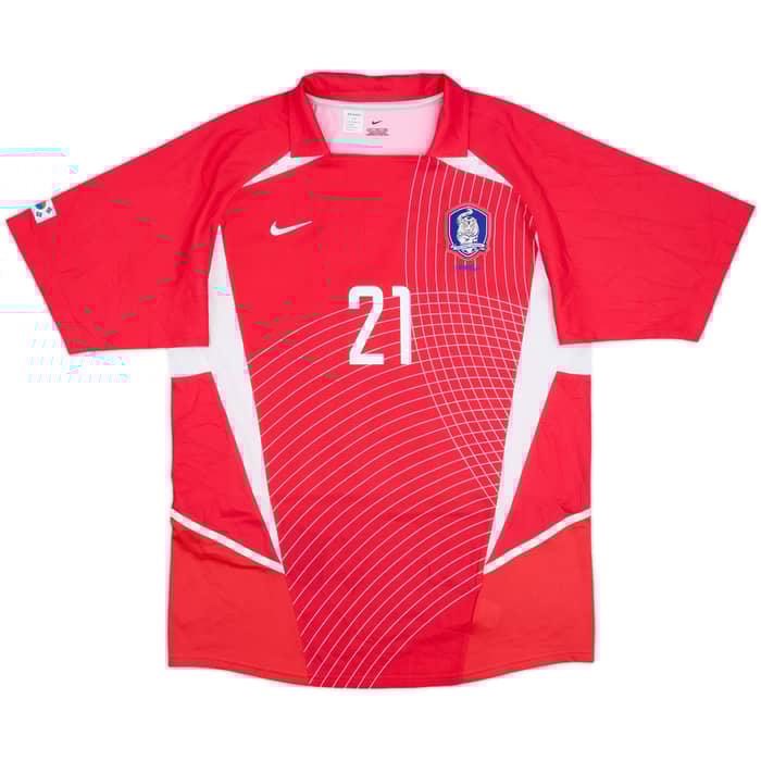 2002-03 South Korea Home Shirt J.S.Park #21 - 10/10 - (XL)