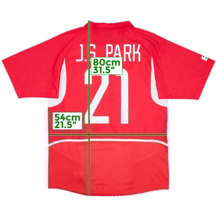 2002-03 South Korea Home Shirt J.S.Park #21 - 10/10 - (XL)