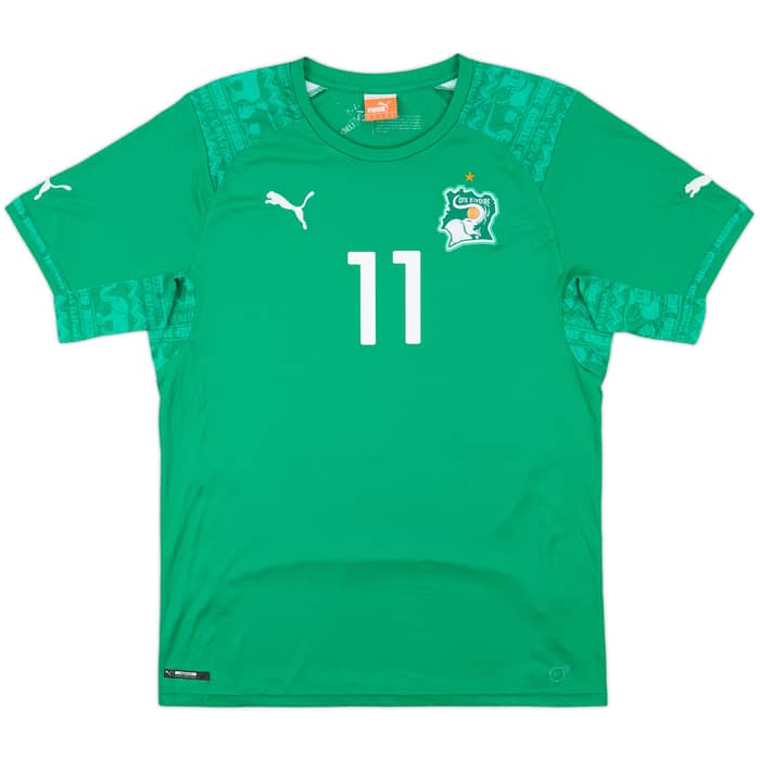 2014-16 Ivory Coast Away Shirt Drogba #11 - 8/10 - (M)