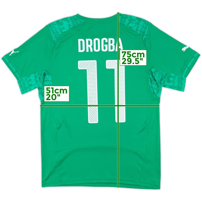 2014-16 Ivory Coast Away Shirt Drogba #11 - 8/10 - (M)