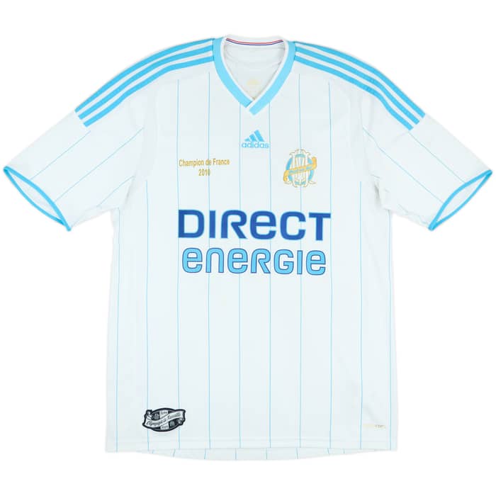 2009-10 Olympique Marseille Home Shirt Champion De France #10 - 7/10 - (L)