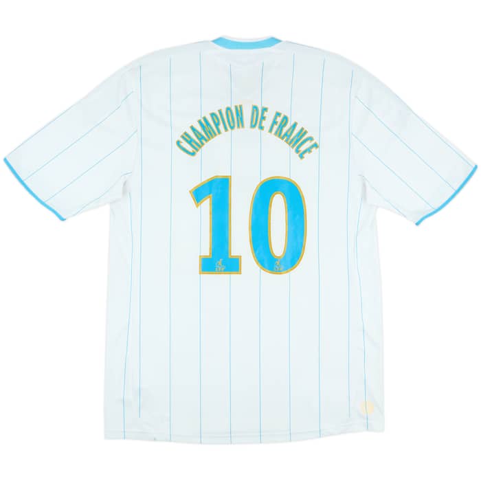 2009-10 Olympique Marseille Home Shirt Champion De France #10 - 7/10 - (L)