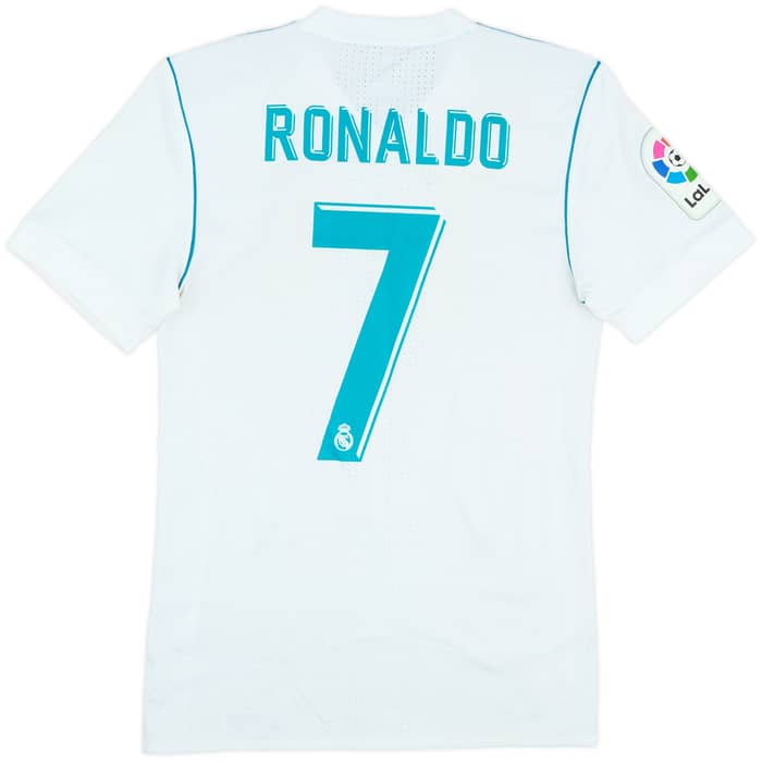 2017-18 Real Madrid Authentic Home Shirt Ronaldo #7 - 8/10 - (S)