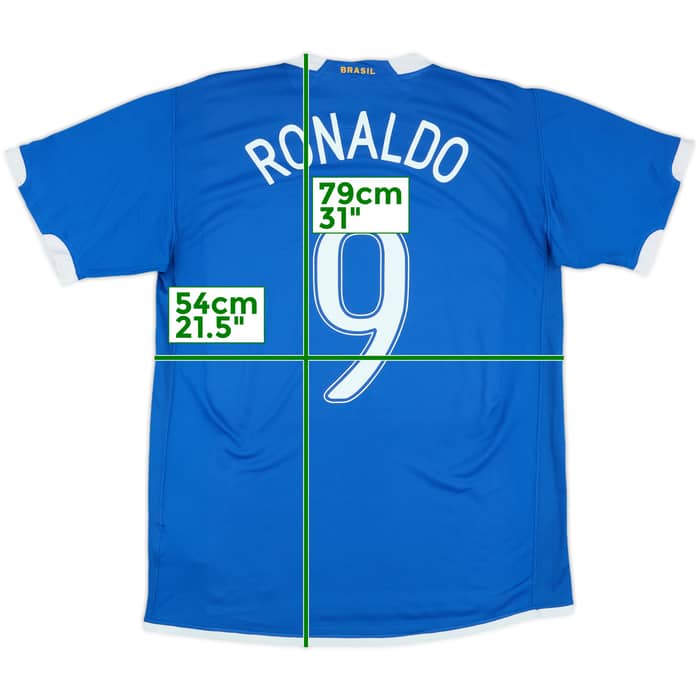 2006-07 Brazil Away Shirt Ronaldo #9 - 8/10 - (L)