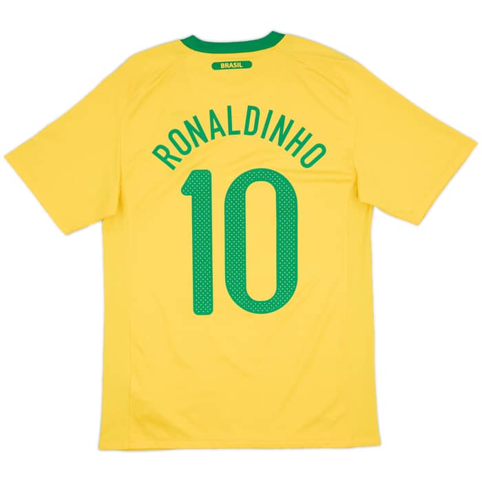 2010-11 Brazil Home Shirt Ronaldinho #10 - 7/10 - (S)