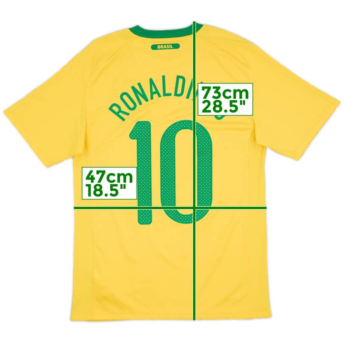 2010-11 Brazil Home Shirt Ronaldinho #10 - 7/10 - (S)