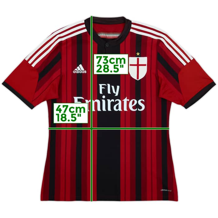 2014-15 AC Milan Home Shirt - 7/10 - (L)
