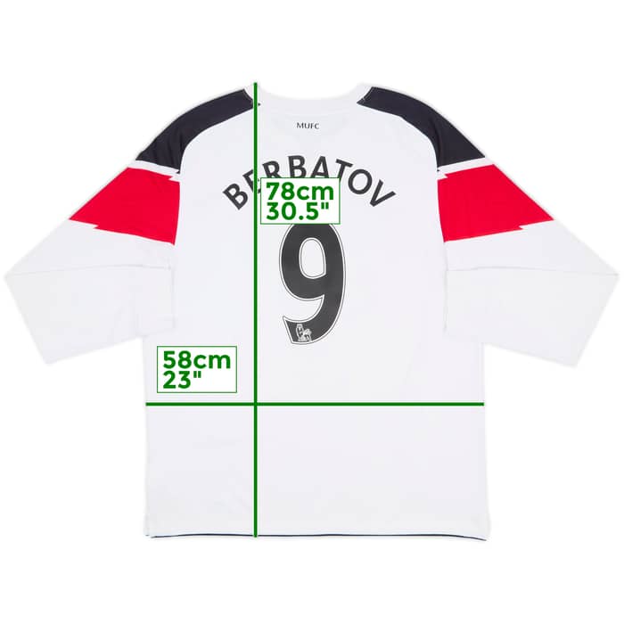2010-12 Manchester United Away L/S Shirt Berbatov #9 - 6/10 - (XL)