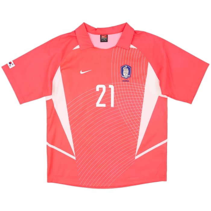 2002-03 South Korea Home Shirt J.S.Park #21 - 10/10 - (L)