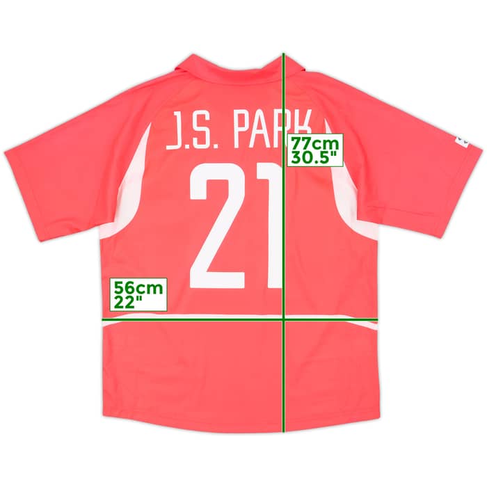 2002-03 South Korea Home Shirt J.S.Park #21 - 10/10 - (L)