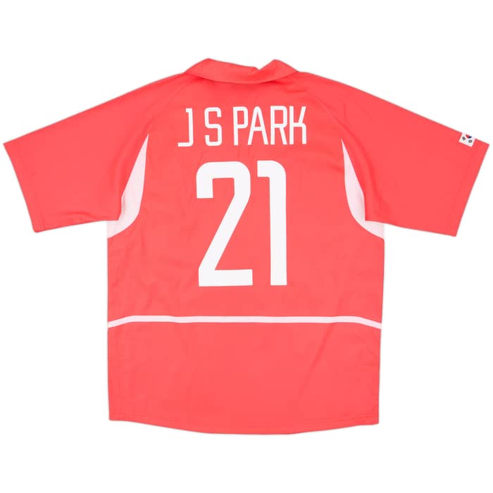 2002-03 South Korea Home Shirt J.S.Park #21 - 9/10 - (L)