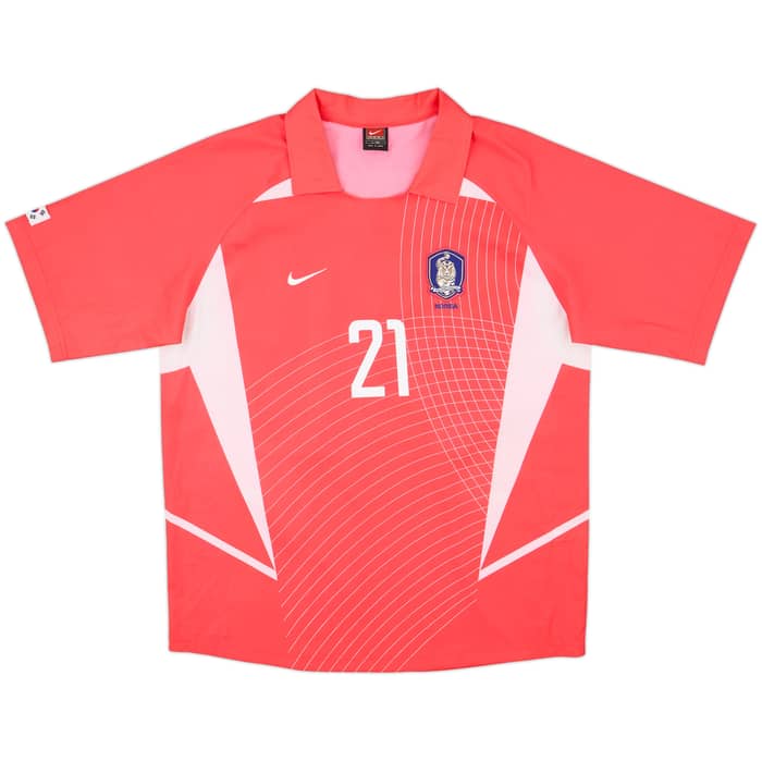 2002-03 South Korea Home Shirt J.S.Park #21 - 9/10 - (L)