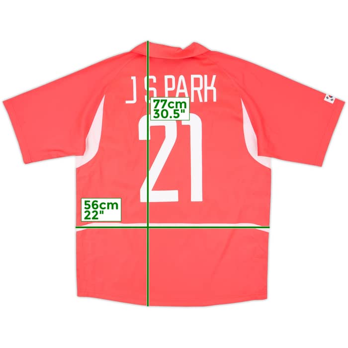 2002-03 South Korea Home Shirt J.S.Park #21 - 9/10 - (L)