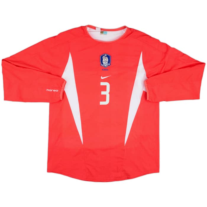 2002-03 South Korea Nike Player Issue Training L/S Shirt J M Yoo #3 - 8/10 - (M)