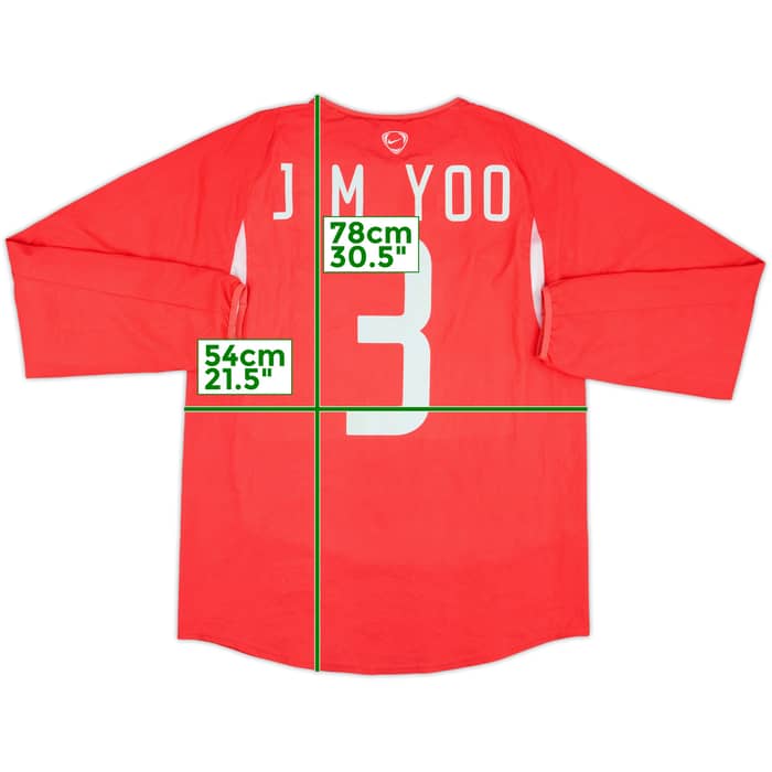 2002-03 South Korea Nike Player Issue Training L/S Shirt J M Yoo #3 - 8/10 - (M)