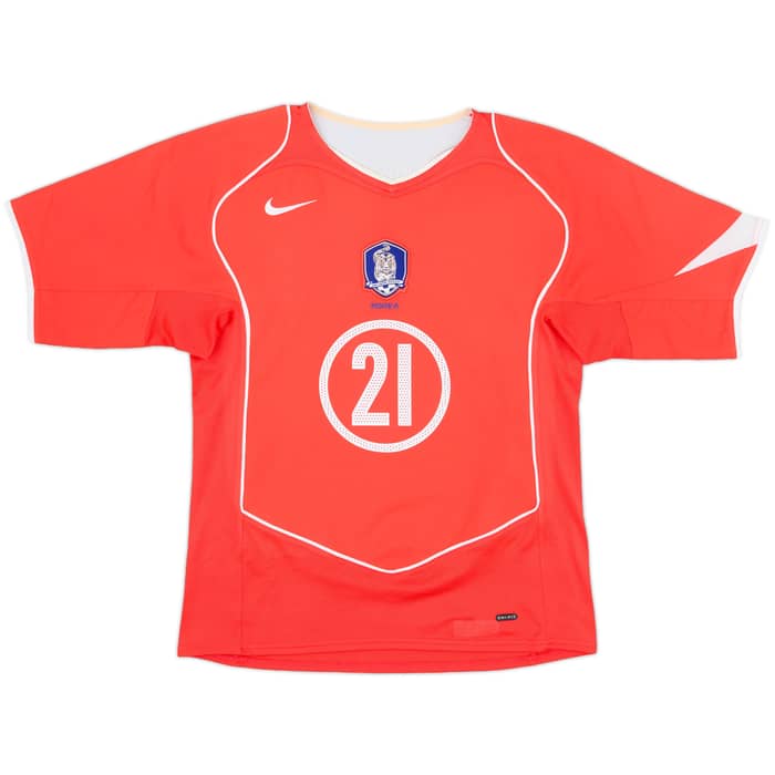 2004-06 South Korea Home Shirt J S Park #21 - 8/10 - (S)
