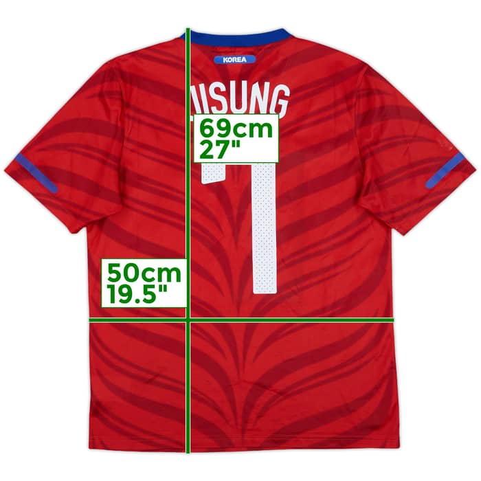 2010-12 South Korea Home Shirt Jisung #7 - 7/10 - (M)